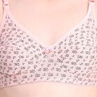 Ladies' 100% Cotton Non-Padded Bra, पीच, small image number null