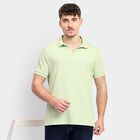 Men's Collared Half Sleeves T-Shirt , हल्का हरा, small image number null