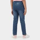 Girls Light Blue Straight Fit Bunny Embroidered Jeans, Light Blue, small