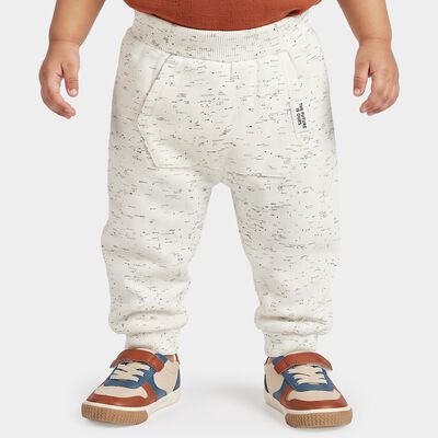Infants' Melange Light Grey Jogger Fit Printed Pyjama