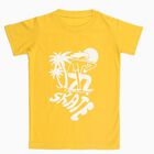 Boys Bright Yellow Round Neck Casual T-Shirt, Yellow, small image number null