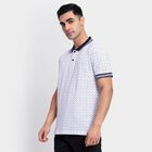 Men's 100% Cotton Collared Half Sleeves T-Shirt , White, small image number null