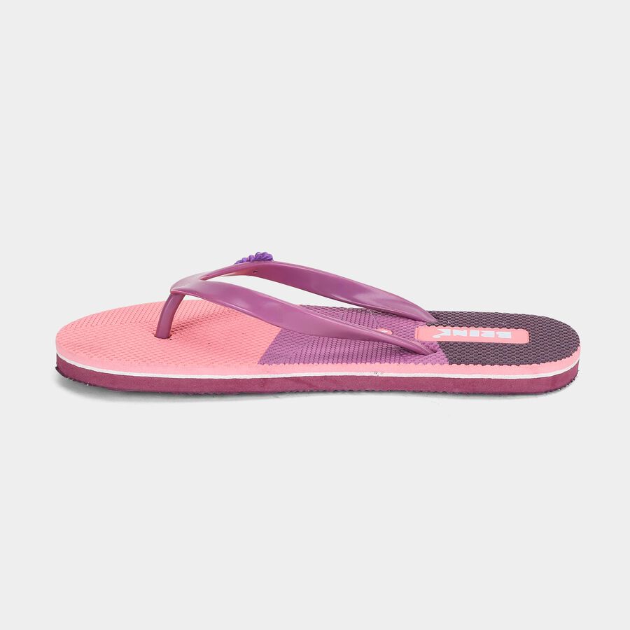 Women's Purple Flip-Flop Slippers, बैंगनी, large
