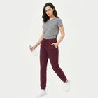 Women's Purple Jogger Fit Solid Track Pants, Purple, small