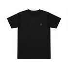 Boys Jet Black Round Neck Casual Half Sleeve T-Shirt, काला, small image number null