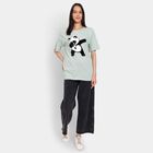 Ladies' 100% Cotton Round Neck T-Shirt, हल्का हरा, small image number null