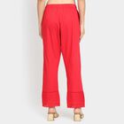 Ladies' 100% Cotton Palazzos, लाल, small image number null