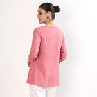 Women's Muted Dusty Pink Keyhole Neck Embroidered Kurti, Purple, small