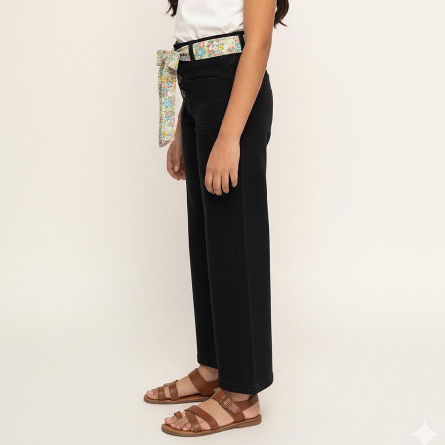 Girls' Jeans, गहरा ग्रे, large image number null