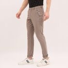 Men's 100% Cotton Cross Pocket Slim Fit Casual Trousers, Light Grey, small image number null