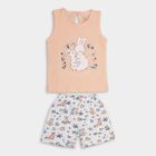 Infants' 100% Cotton Short Set , पीच, small