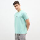 Men's Bright Aqua Crew Neck Athleisure T-Shirt, एक्वा, small