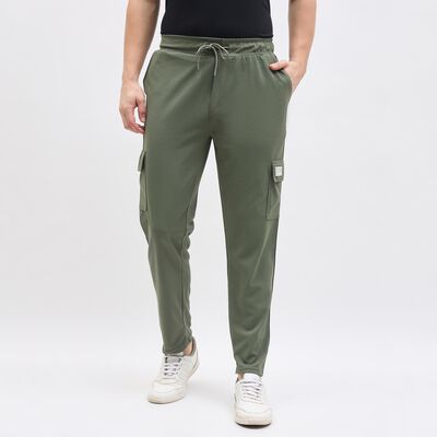 Men's Olive Green Slim Fit Cargo Jogger