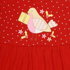 Infants' Eggshell White Cotton Everyday Frock, Red, small image number null