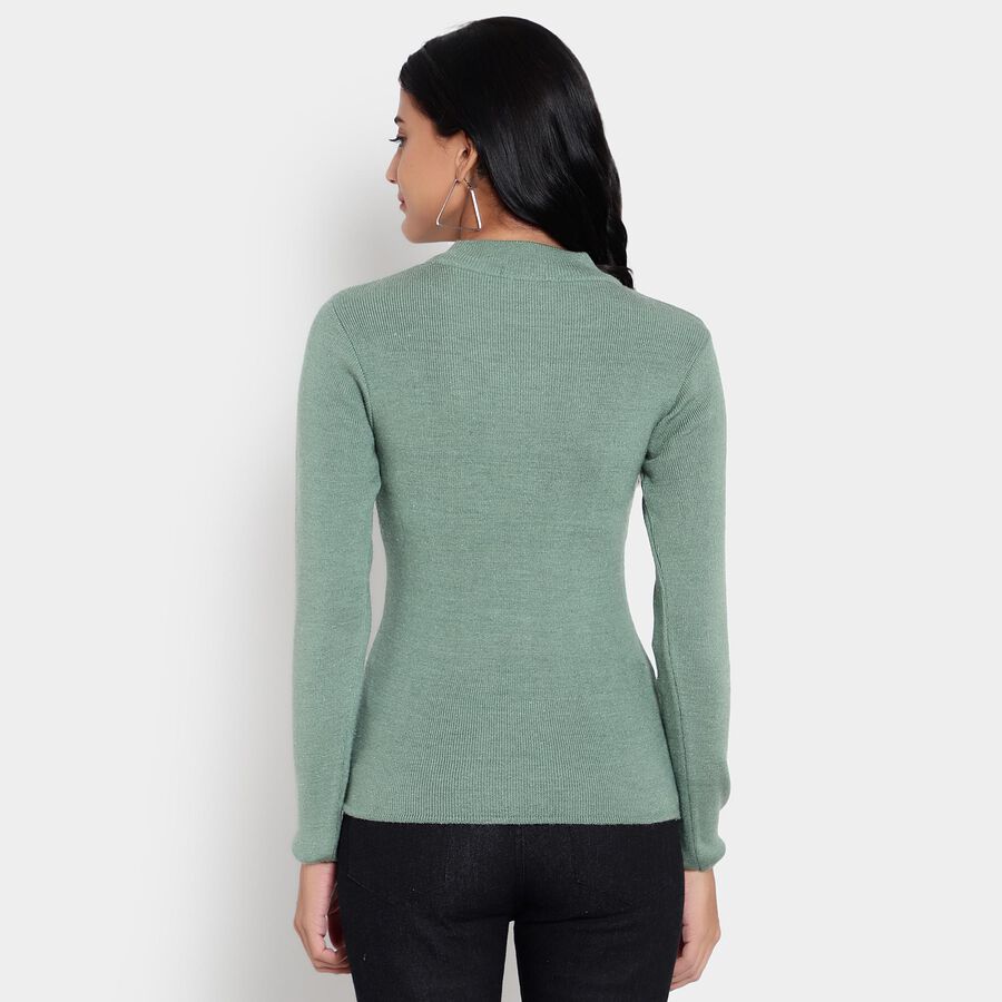Solid Pullover, Dark Green, large image number null
