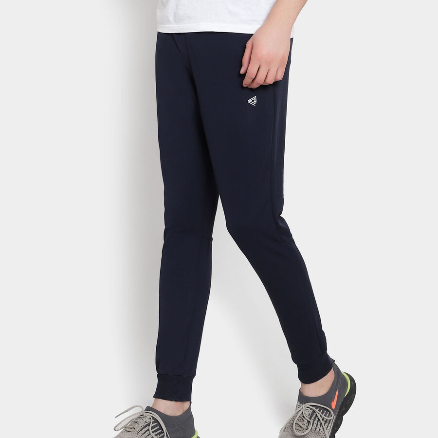 Solid Track Pants, Navy Blue, large image number null