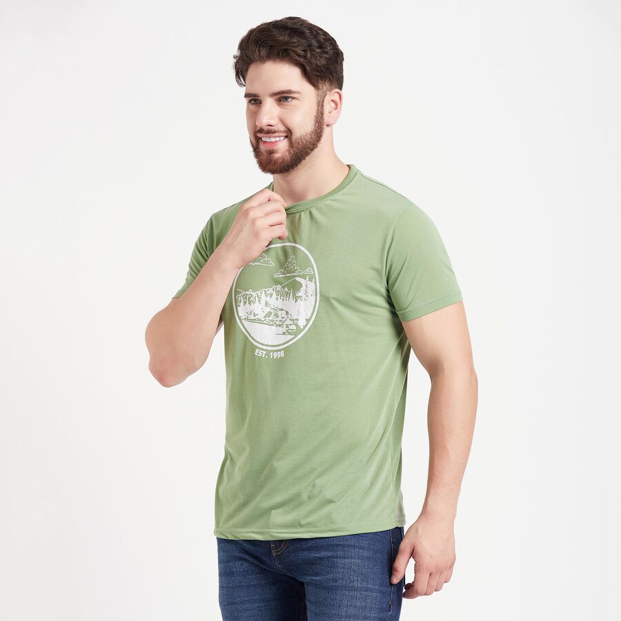 Round Neck T-Shirt, Light Green, large image number null