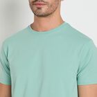 Men's Round Neck Half Sleeves T-Shirt, Aqua, small image number null