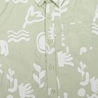 Boys Mint Green Cotton Regular Fit Casual Shirt, Light Green, small