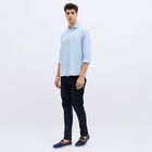 Men's Light Powder Blue Cotton Classic Casual Shirt, Light Blue, small image number null