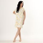 Women's White Round Neck Casual Nighty, White, small image number null
