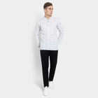 Printed Mandarin Collar Kurta, White, small image number null