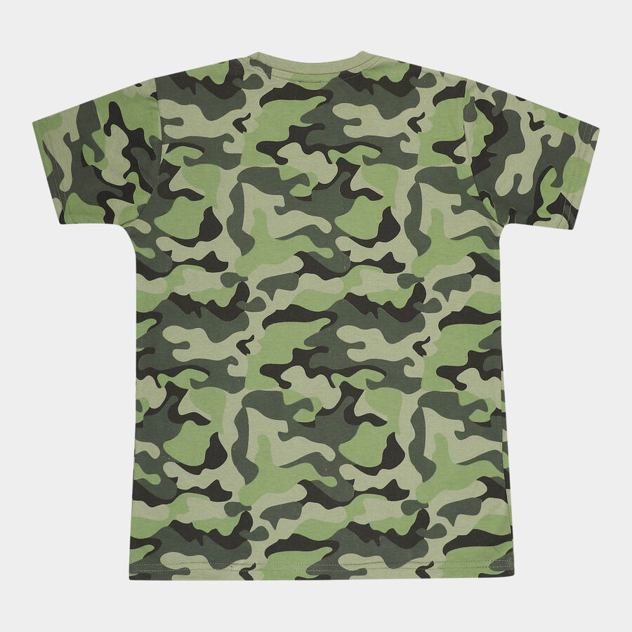 Boys All Over Print T-Shirt, Dark Green, large image number null