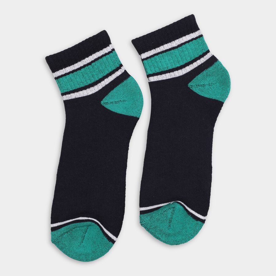 Men's Socks (Pack of 3), Navy Blue, large