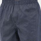 Men's Navy Checked Cotton Blend Boxers, Mid Blue, small