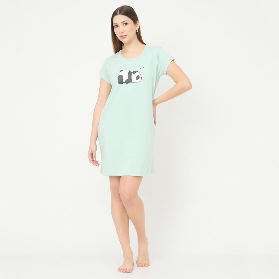 Ladies' Nighty, हल्का हरा, large