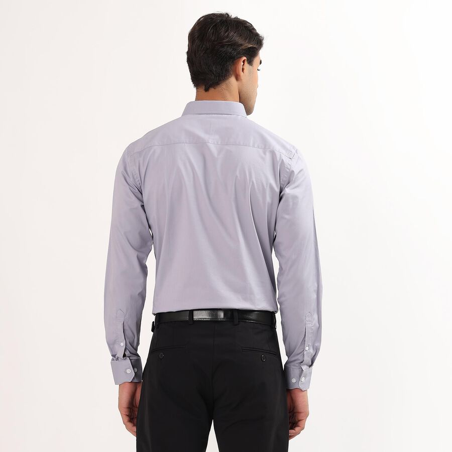 Men's Light Grey Slim Fit Formal Shirt, Light Grey, large image number null