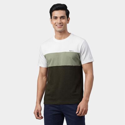 Men's Green Round Neck Classic T-Shirt