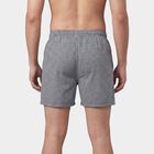 Men's Grey Regular Fit Solid Boxers, Dark Grey, small
