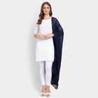 Ladies' Dupatta, Navy Blue, small image number null