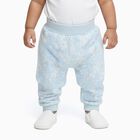 Infants Light Blue Floral Printed Cotton Pyjama, हल्का नीला, small image number null