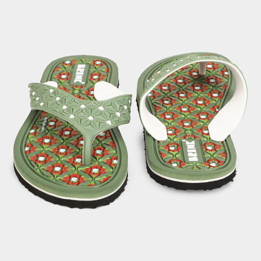 Womens Emboss Sliders, ओलिव, large image number null