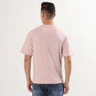 Men's Light Pink Round Neck Casual T-Shirt, Light Pink, small image number null