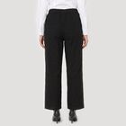 Women's Black Straight Fit Eyelet Trousers, Black, small
