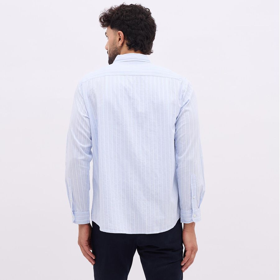 Men's Light Blue Cotton Classic Casual Shirt, हल्का नीला, large image number null