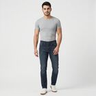 Men's Dark Green Slim Fit Washed Jeans, Dark Green, small