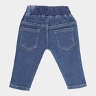 Infants Basic Wash with Embroidery Elasticated Jeans, Dark Blue, small image number null