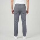 Men's Grey Slim Fit Solid Jeans, हल्का ग्रे, small