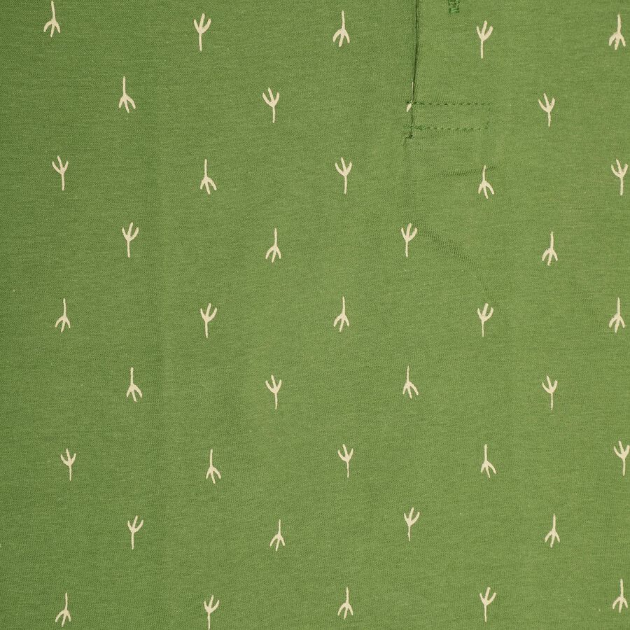 Boys' 100% Cotton Knit Baba Suit, ओलिव, large image number null