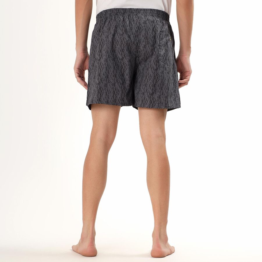 Men's Charcoal Black Inner Elastic Cotton Boxer, Dark Grey, large image number null
