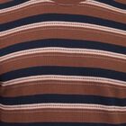Men's Round Neck Half Sleeves T-Shirt , Brown, small