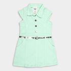 Girl's Frock, हल्का हरा, small image number null