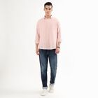 Men's Light Pink Cotton Checkered Casual Shirt, गुलाबी, small image number null
