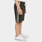 Boys Olive Green Regular Fit Graphic Print Bermuda Shorts, ओलिव, small