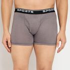 Men's 100% Cotton Trunks, Dark Grey, small