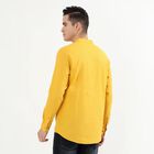 Men's Bright Mustard Yellow Cotton Mandarin Collar Solid Kurta, Mustard, small image number null